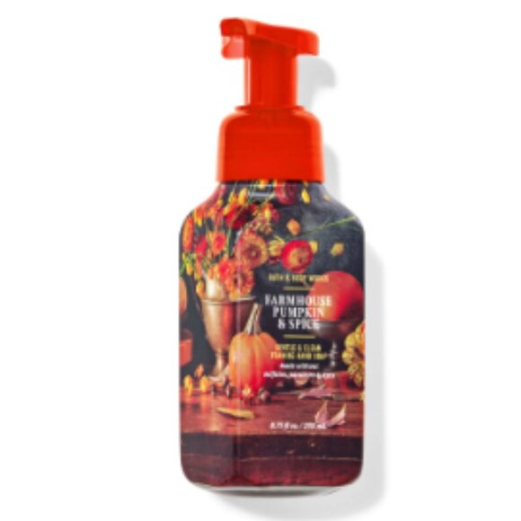 NWT - Bath & Body Works Farmhouse Pumpkin & Spice Gentle Foaming Hand Soap - Picture 1 of 11
